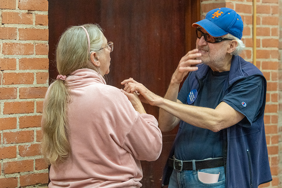 DeafBlind individual receiving support services